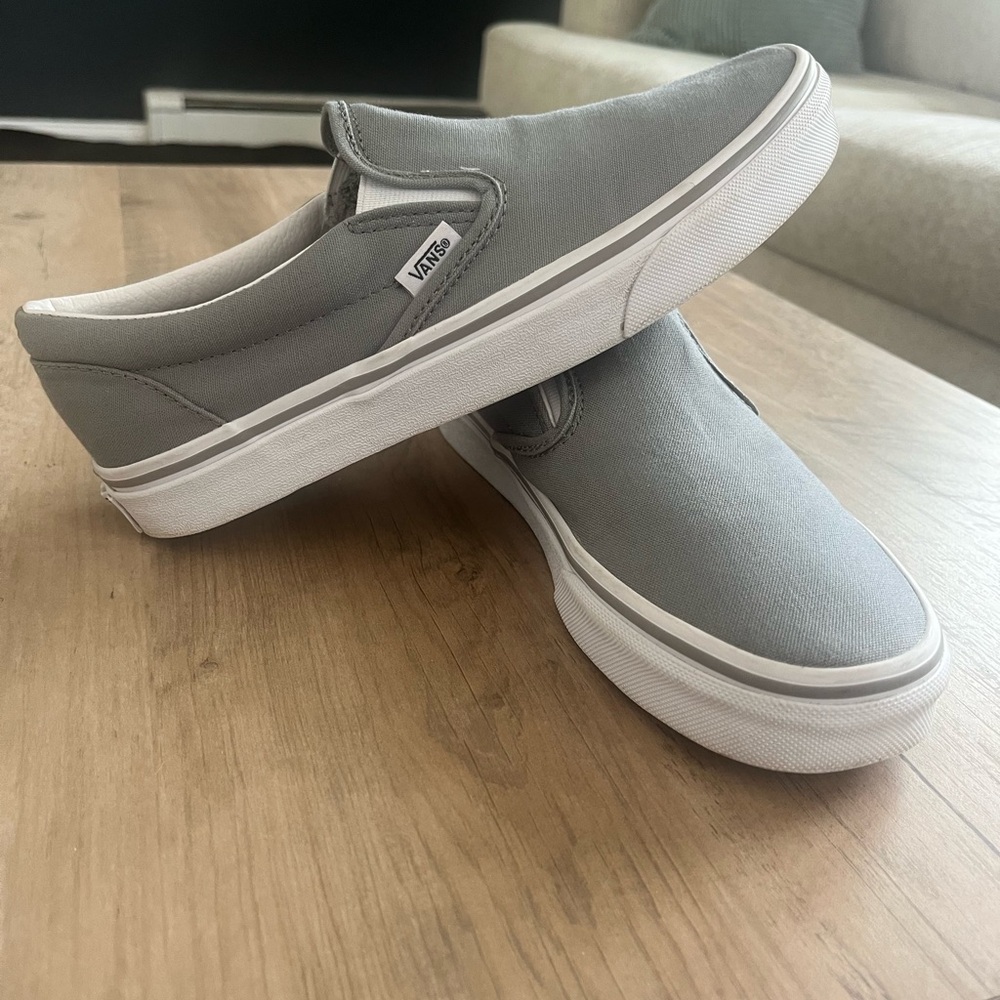 Gray Vans Slip-On Sneakers